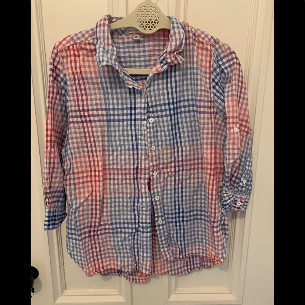 Red, blue, white Rebecca Malone Button down medium